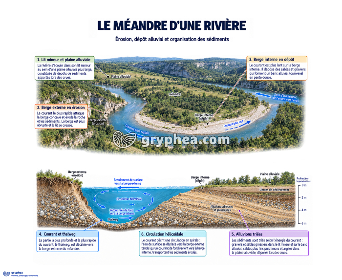 Méandre d'une rivière - gryphea.org